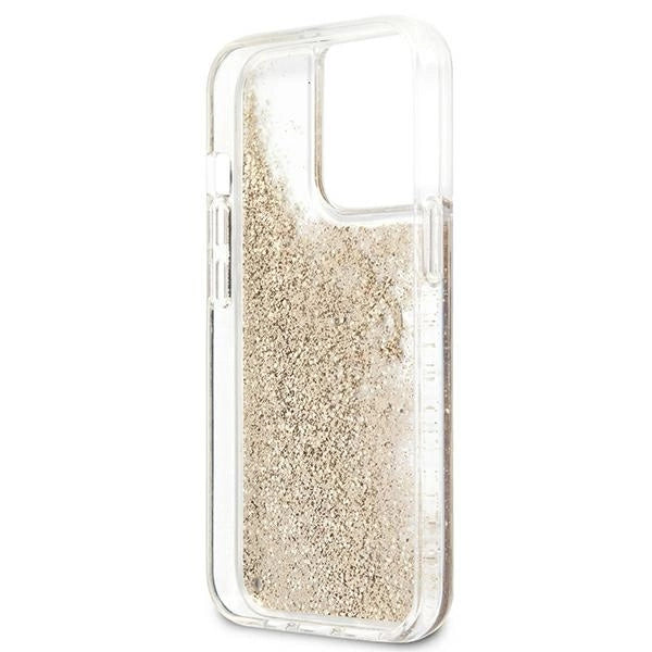 Guess 4G Big Liquid Glitter Case til iPhone 13 Pro Max 6.7" - guld