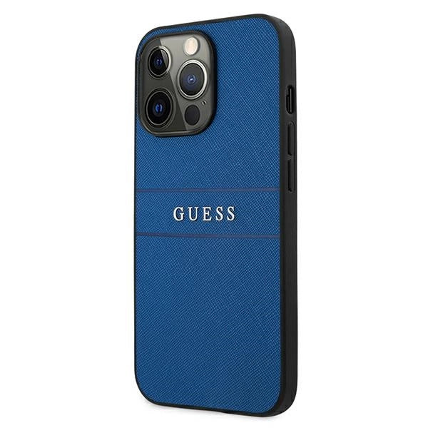 Guess Saffiano Strap Case til iPhone 13 Pro Max 6.7" - Blå