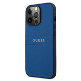 Guess Saffiano Strap Case til iPhone 13 Pro Max 6.7" - Blå