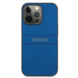 Guess Saffiano Strap Case til iPhone 13 Pro Max 6.7" - Blå