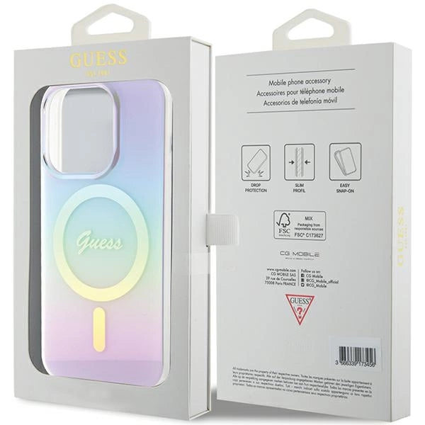 Guess GUHMP15LHITSU iPhone 15 Pro 6.1" lilla/lila hardcase IML Iridescent MagSafe