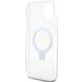Guess GUHMP15MHRSGSD iPhone 15 Plus / 14 Plus 6.7" transparent/transparent hardcase Ring Stand Script Glitter MagSafe
