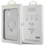 Guess GUHMP15MHRSGSD iPhone 15 Plus / 14 Plus 6.7" transparent/transparent hardcase Ring Stand Script Glitter MagSafe