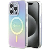 Guess GUHMP15XHITSU iPhone 15 Pro Max 6.7" lilla/lila hardcase IML Iridescent MagSafe