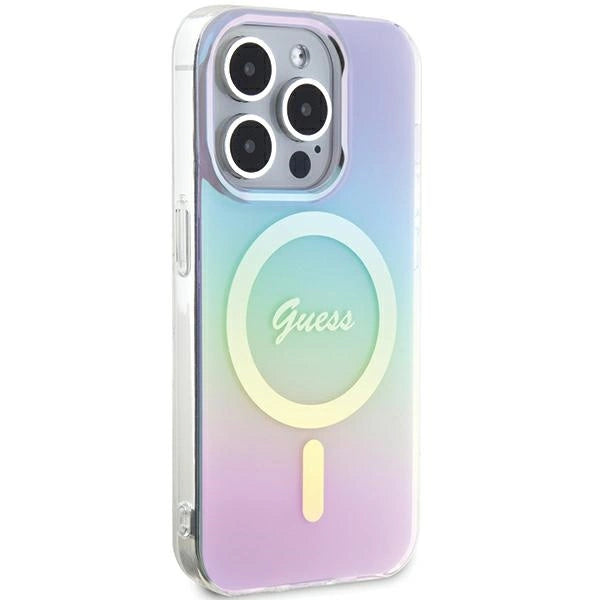 Guess GUHMP15XHITSU iPhone 15 Pro Max 6.7" lilla/lila hardcase IML Iridescent MagSafe