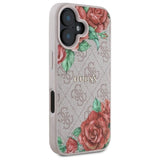 Guess GUHMP16SP4ROPEMCP iPhone 16 6.1" pink/pink hardcase 4G Flowers Print MagSafe