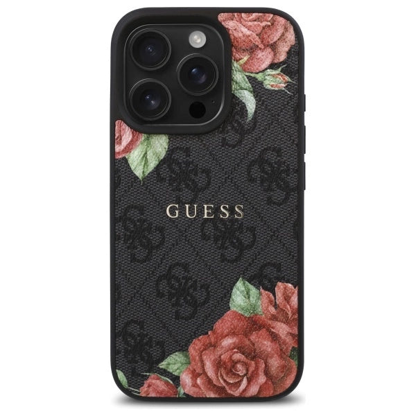 Guess GUHMP16XP4ROPEMCK iPhone 16 Pro Max 6.9" sort/sort hardcase 4G blomster Print MagSafe