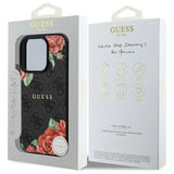 Guess GUHMP16XP4ROPEMCK iPhone 16 Pro Max 6.9" sort/sort hardcase 4G blomster Print MagSafe