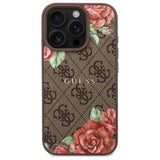 Guess GUHMP16XP4ROPEMCW iPhone 16 Pro Max 6.9" brown/brown hardcase 4G Flowers Print MagSafe