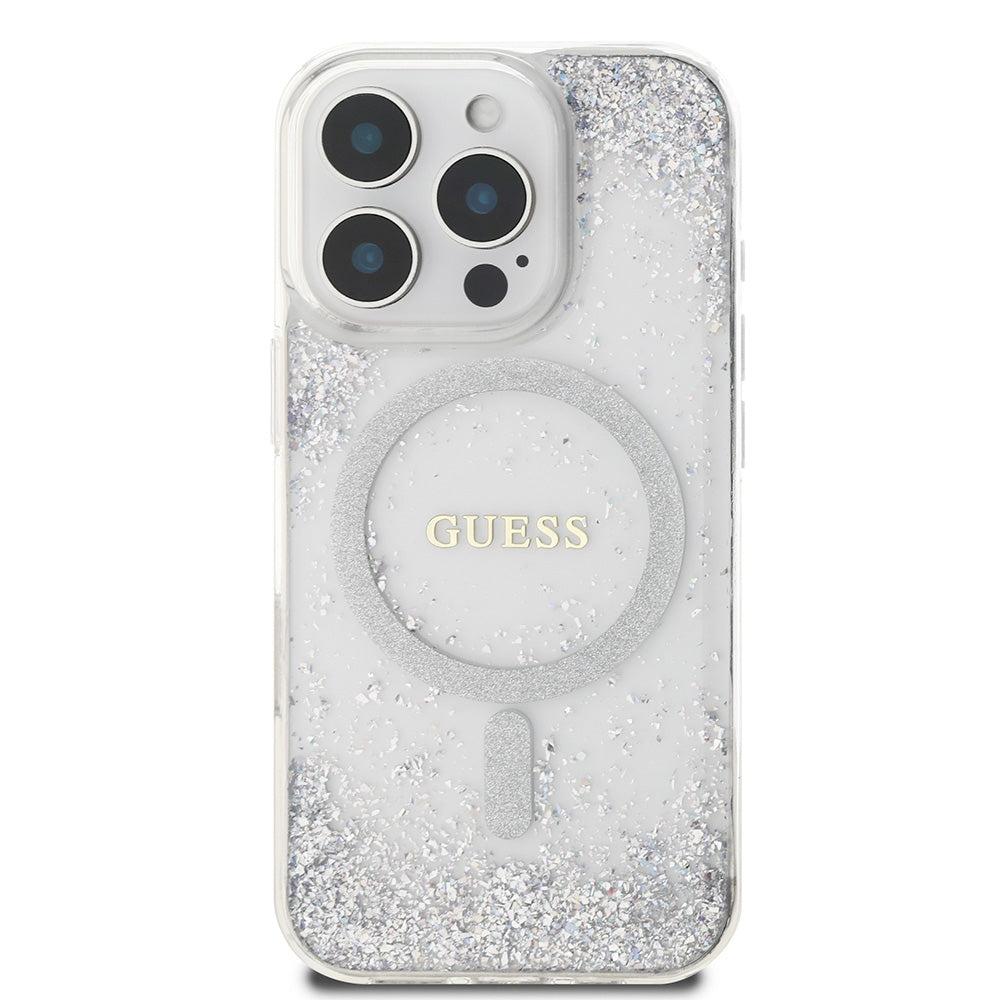 Guess GUHMP16XRGRGES iPhone 16 Pro Max 6.9" sølv/sølv hardcase Resin Gradient Glitter MagSafe