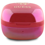 Guess Bluetooth-hovedtelefoner GUTWSJ144ESF TWS + docking station fuchsia/fuschia Iridescent 4G Printed Logo