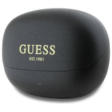Guess Bluetooth-hovedtelefoner GUTWST88MCTGK TWS + dockingstation sort/sort Kapsel Printet logo