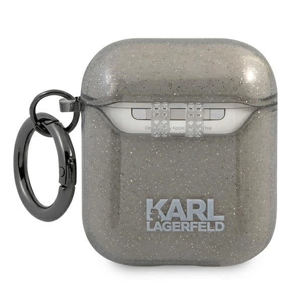 Karl Lagerfeld KLA2UCHGK AirPods 1/2 cover sort/sort Glitter Choupette