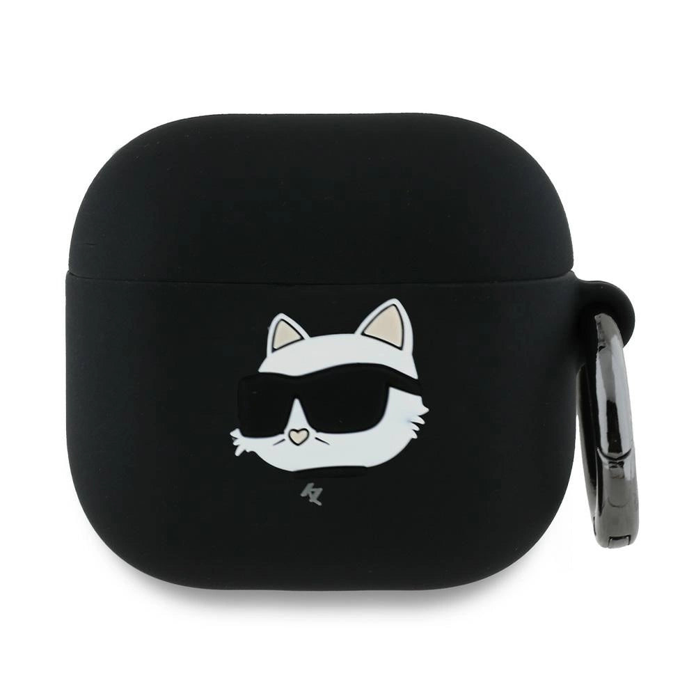 Karl Lagerfeld KLA4RUNCHK AirPods 4 cover sort/sort Silicone Choupette Head 3D