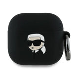 Karl Lagerfeld KLA4RUNIKK AirPods 4 cover sort/sort Silikon Karl Head 3D