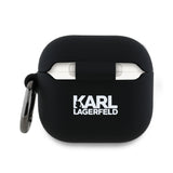 Karl Lagerfeld Silikon Karl & Chaupette Head 3D Case til AirPods 4 - sort