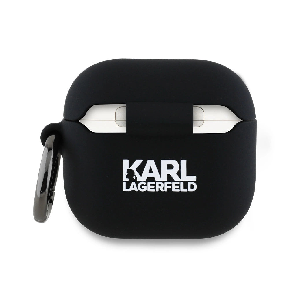 Karl Lagerfeld KLA4RUNKCHK AirPods 4 cover sort/sort Karl&Chaupette Head 3D