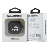 Karl Lagerfeld Silikon Karl & Chaupette Head 3D Case til AirPods 4 - sort
