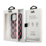 Karl Lagerfeld Monogram Plaque iPhone 13 Pro / 13 6.1" Case - Pink