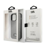 Karl Lagerfeld Saffiano Plaque case for iPhone 13 Pro / 13 6.1" - silver