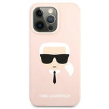 Karl Lagerfeld Silicone Karl`s Head Case for iPhone 13 Pro / 13 6.1" - Light Pink