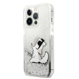 Karl Lagerfeld Liquid Glitter Choupette Fun case for iPhone 13 Pro Max 6.7" - silver