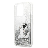 Karl Lagerfeld Liquid Glitter Choupette Fun case for iPhone 13 Pro Max 6.7" - silver