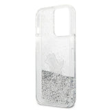 Karl Lagerfeld Liquid Glitter Choupette Fun case for iPhone 13 Pro Max 6.7" - silver