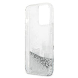 Karl Lagerfeld Liquid Glitter Karl&Choupette case for iPhone 13 Pro Max 6.7" - silver