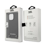 Karl Lagerfeld Leather Textured and Chain Case for iPhone 13 Pro Max 6.7" - Black
