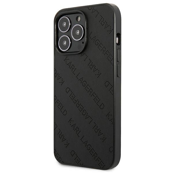 Karl Lagerfeld Perforated Allover iPhone 13 Pro Max 6.7" Case - Black