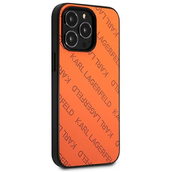 Karl Lagerfeld Perforated Allover iPhone 13 Pro Max 6.7" Case - Orange