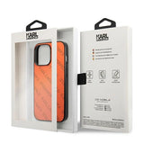 Karl Lagerfeld Perforated Allover iPhone 13 Pro Max 6.7" Case - Orange