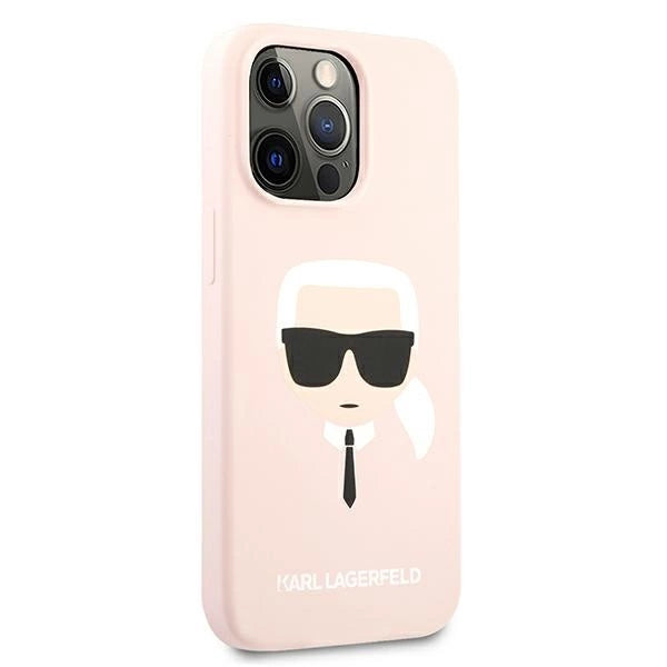 Karl Lagerfeld Silicone Karl`s Head Case for iPhone 13 Pro Max 6.7" - Light Pink