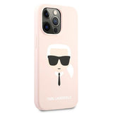 Karl Lagerfeld Silicone Karl`s Head Case for iPhone 13 Pro Max 6.7" - Light Pink