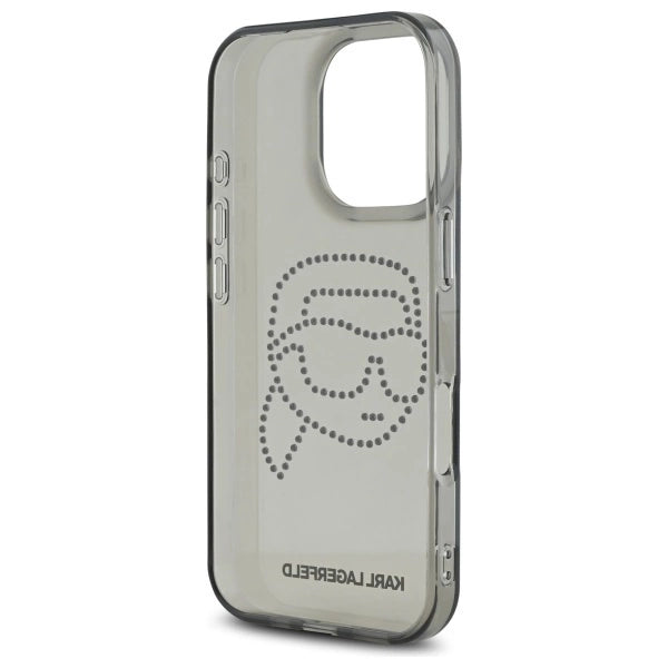 Karl Lagerfeld KLHCP16XHKHDCELK iPhone 16 Pro Max 6.9" black/black hardcase IML Rhinestones Karl Head