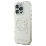 Karl Lagerfeld KLHCP16XHKHDCELT iPhone 16 Pro Max 6.9" transparent hardcase IML Rhinestones Karl Head
