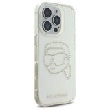 Karl Lagerfeld KLHCP16XHKHDCELT iPhone 16 Pro Max 6.9" transparent hardcase IML Rhinestones Karl Head