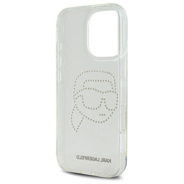Karl Lagerfeld KLHCP16XHKHDCELT iPhone 16 Pro Max 6.9" transparent hardcase IML Rhinestones Karl Head