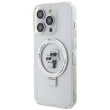 Karl Lagerfeld KLHMP15LHMRSKCH iPhone 15 Pro 6.1" white/white hardcase Ring Stand Karl&Choupette MagSafe