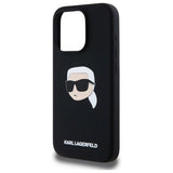 Karl Lagerfeld KLHMP15LSKHPPLK iPhone 15 Pro 6.1" black/black hardcase Silicone Karl Head Print MagSafe