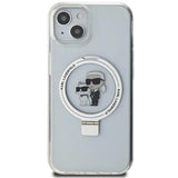 Karl Lagerfeld KLHMP15SHMRSKCH iPhone 15 / 14 / 13 6.1" white/white hardcase Ring Stand Karl&Choupette MagSafe