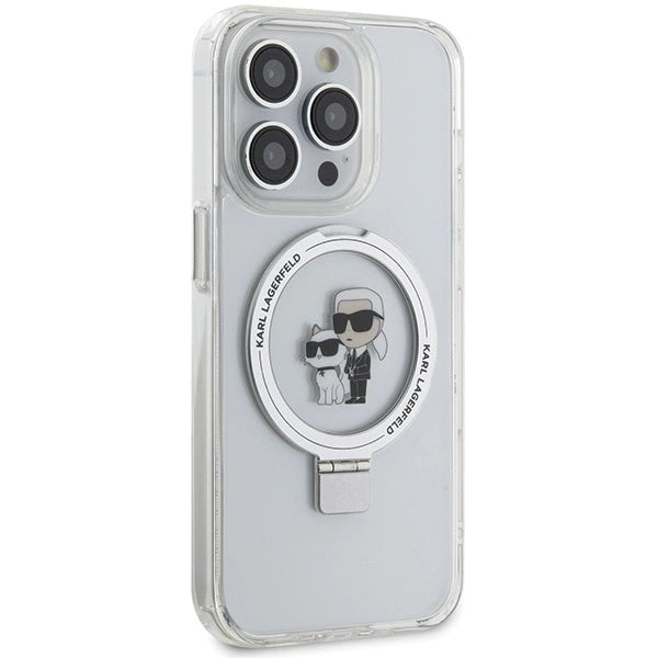 Karl Lagerfeld KLHMP15XHMRSKCH iPhone 15 Pro Max 6.7" white/white hardcase Ring Stand Karl&Choupette MagSafe
