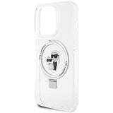 Karl Lagerfeld KLHMP15XHMRSKCH iPhone 15 Pro Max 6.7" white/white hardcase Ring Stand Karl&Choupette MagSafe