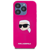 Karl Lagerfeld KLHMP15XSKHPPLF iPhone 15 Pro Max 6.7" fuchsia/fuschia hardcase Silicone Karl Head Print MagSafe