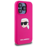 Karl Lagerfeld KLHMP15XSKHPPLF iPhone 15 Pro Max 6.7" fuchsia/fuschia hardcase Silicone Karl Head Print MagSafe