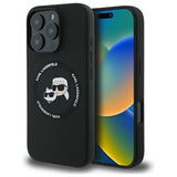 Karl Lagerfeld KLHMP16XSKCHTCK iPhone 16 Pro Max 6.9" sort/sort hardcase Silikon Karl&Choupette Heads MagSafe