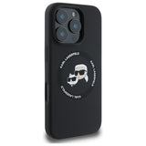 Karl Lagerfeld KLHMP16XSKCHTCK iPhone 16 Pro Max 6.9" sort/sort hardcase Silikon Karl&Choupette Heads MagSafe