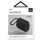 Uniq Valencia AirPods Pro Case Black/Midnight Black Antimikrobiel