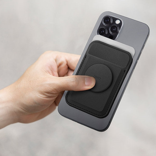 Uniq Flixa magnetkort lommebok med stativ navy blue